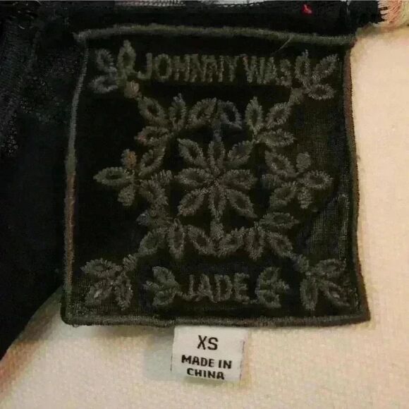 Johnny Was Stellamaris Embroidered Navy Tulle Empire Waist Dress SIze XS - Picture 6 of 9